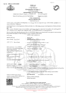 喀拉拉邦死亡证明模板（Word 和 PDF 格式）Kerala Death Certificate Template in word and pdf format-帮司令