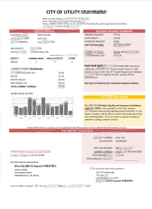 美国公用事业市声明水务账单Word和PDF模板US Public Utility City Statement Water Bill Word and PDF Templates-帮司令