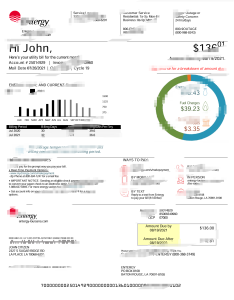 美国路易斯安那州 Entergy 公用事业账单 Word 和 PDF 模板USA Louisiana Entergy Utility Bill Word And PDF Template-帮司令