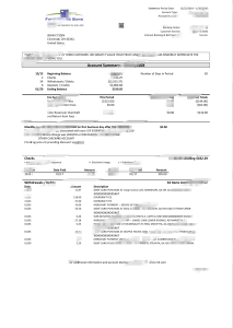 美国第五三银行对账单模板USA Fifth Third Bank Statement Template-帮司令