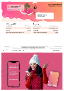 瑞典退款支付信用卡账单模板（Word 和 PDF 格式）Sweden Refunder Pay Credit Card Statement Template in word and pdf format-帮司令
