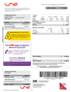 哥伦比亚 UNE EPM 电信法案模板（Word 和 PDF 格式）Colombia UNE EPM Telecommunications Bill Template in word and pdf format-帮司令