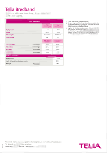 瑞典 Telia 宽带模板（Word 和 PDF 格式）Sweden Telia Broadband Template in word and pdf format-帮司令