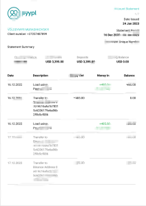 爱沙尼亚 Pyypl 账户报表模板（Word 和 PDF 格式）Estonia Pyypl Account Statement Template in word and pdf format-帮司令