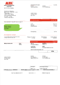 瑞典 Mjölby Kraftnät AB 电费账单模板（word 和 pdf 格式）Sweden Mjölby Kraftnät AB Electricity Bill Template in word and pdf format-帮司令