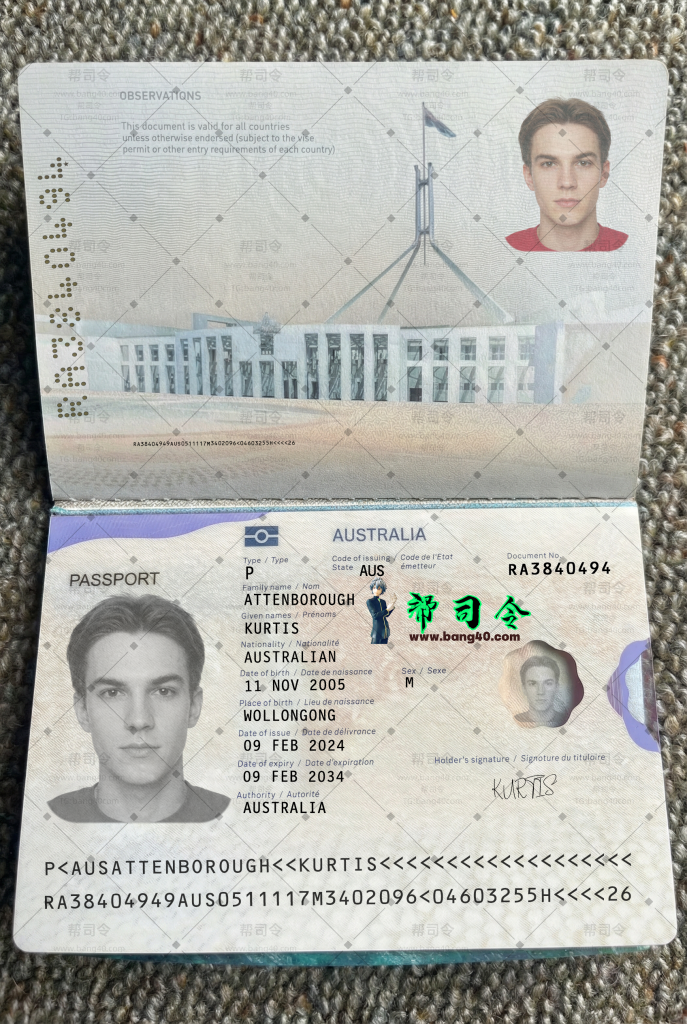 澳大利亚(澳洲)新版护照高清1:1复刻PSD模板|Australia (Australia) new passport HD 1:1 replica PSD template