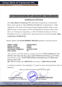 喀麦隆联合银行 PLC 模板（Word 和 pdf 格式）Cameroon Union Bank of Cameroon PLC Template in word and pdf format-帮司令