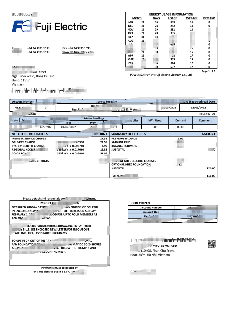 越南富士电机越南有限公司模板（Word 和 PDF 格式）