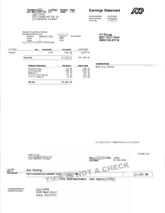 美国 AMELLIA 公司 ADP 工资单模板（Word 和 PDF 格式）USA AMELLIA INC ADP Payroll Paystub Template In Word And PDF Format-帮司令