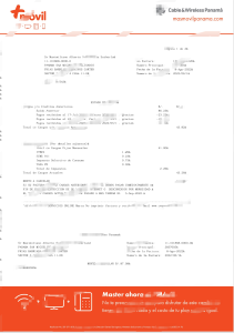 巴拿马有线无线公司巴拿马公用事业账单 Word 和 PDF 模板（2 页）Panama Cable & Wireless Panama Utility Bill Word And PDF Template (2 Pages)-帮司令