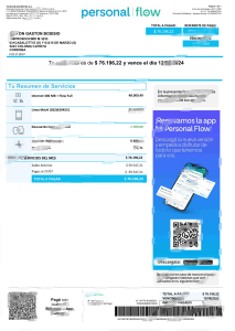 阿根廷电信公司（阿根廷）公用事业账单 Word 和 PDF 模板（3 页）Argentina Telecom Argentina S.A. Utility Bill Word And PDF Template (3 Pages)-帮司令