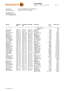 瑞典 Swedbank 银行对账单模板Sweden Swedbank Bank Statement Template-帮司令