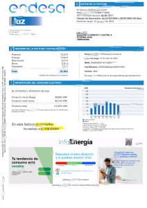 西班牙Endesa电力公用事业账单Word和PDF模板（3页）Endesa Electricity Utility Bill Template (Spain) - Word and PDF (3 pages)-帮司令