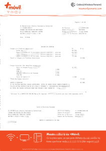 巴拿马有线无线公司（巴拿马）公用事业账单 Word 和 PDF 模板（2 页）Panama Cable & Wireless Panama S.A. Utility Bill Word And PDF Template (2 Pages)-帮司令