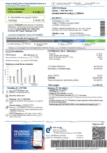 阿根廷埃德诺尔电力账单 Word 和 PDF 模板（2 页）Argentina Edenor Electricity Bill Word And PDF Template (2 Pages)-帮司令