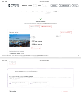 德国丽笙酒店预订确认词和PDF模板Radisson Blu Hotel, Germany Booking Confirmation Message and PDF Template-帮司令