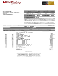 印度尼西亚CIBIM Niaga信用卡对账单模板Indonesia CIBIM Niaga Credit Card Statement Template-帮司令