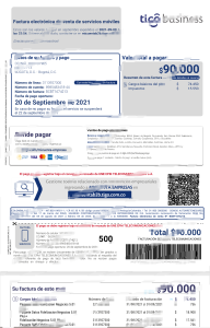 哥伦比亚Tigo商业水电费账单模板Colombia Tigo Commercial Utility Bill Template-帮司令