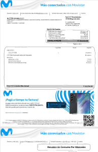 哥伦比亚Movistar账单模板，含Word和PDF格式Colombian Movistar bill template, available in Word and PDF formats.-帮司令