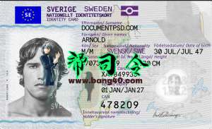 瑞典身份证 PSD 模板新版本New version of Swedish ID card PSD template-帮司令