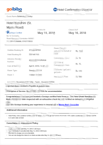 印度酒店南迪尼预订确认模板Nandini Hotel Booking Confirmation Template-帮司令