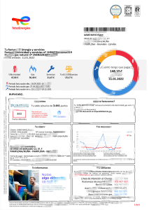 西班牙 TotalEnergies 电力与燃气账单 Word 及 PDF 模板（6 页）TotalEnergies Spain Electricity and Gas Bill Word and PDF Templates (6 pages)-帮司令
