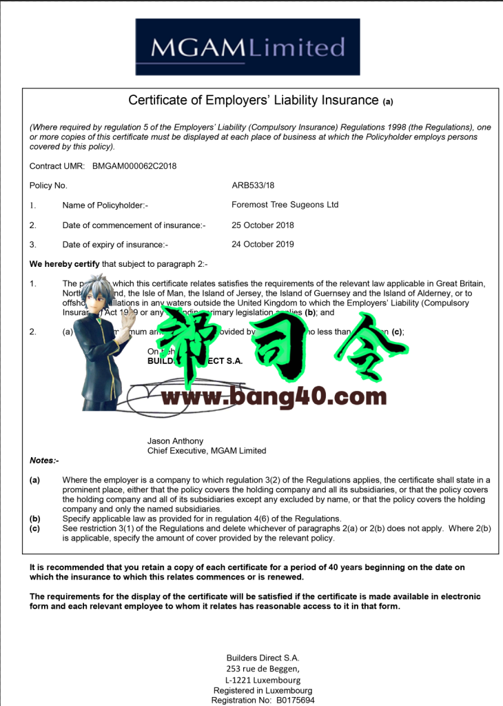 MGA雇主责任保险PSD模板