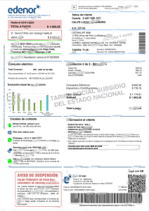 阿根廷 Edenor 公用事业账单模板（Word 和 PDF 格式）Argentina Edenor Utility Bill Template in word and pdf format-帮司令