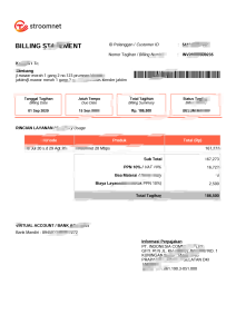 印度尼西亚互联网账单模板（Word 和 PDF 格式）INDONESIA Internet Billing Statement Template in word and pdf format-帮司令