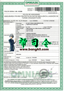 罗马尼亚维也纳保险集团旅行社保险单 PSD 模板Romania Omniasig Vienna Insurance Group Travel Agency Insurance Policy PSD Template-帮司令