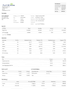 美国 FullBloom 工资单 Word 和 PDF 模板USA FullBloom Paystub Word And PDF Template-帮司令
