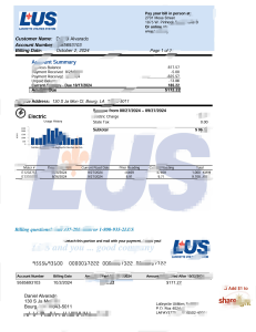 美国拉斐特公用事业系统账单 Word 和 PDF 模板（2 页）USA Lafayette Utilities System Bill Word And PDF Template (2 Pages)-帮司令