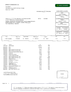 玻利维亚 Banco Ganadero 信用卡账单 Word 和 PDF 模板（2 页）Bolivia Banco Ganadero Credit Card Statement Word And PDF Template (2 Pages)-帮司令