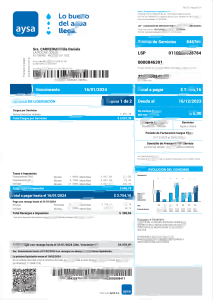 阿根廷AySA水务和卫生法案Word和PDF模板（2页）Argentina AySA Water and Sanitation Bill Word And PDF Template (2 Pages)-帮司令