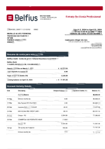 比利时贝尔菲乌斯银行专业账户报表 Word 和 PDF 模板Belgium Belfius Bank Professional Account Statement Word And PDF Template-帮司令
