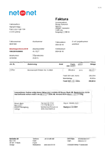 瑞典 NetOnNet 发票 Word 和 PDF 模板Sweden NetOnNet Invoice Word And PDF Template-帮司令