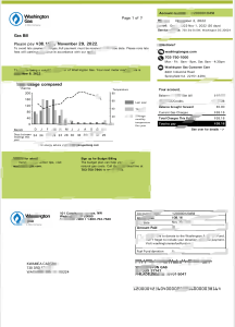 美国华盛顿州燃气公用事业账单 Word 和 PDF 模板（2 页）USA Washington Gas Utility Bill Word And PDF Template (2 Pages)-帮司令