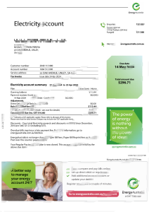 澳大利亚能源公司电费账单 Word 和 PDF 模板Australia EnergyAustralia Electricity Bill Word And PDF Template-帮司令
