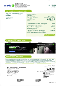 马来西亚 Maxis 宽带发票 Word 和 PDF 模板（17 页）Malaysia Maxis Broadband Invoice Word And PDF Template (17 Pages)-帮司令