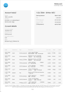 希腊阿尔法银行i卡信用卡账单Word和PDF模板(2页)Greece Alpha Bank i-Card Credit Card Statement Word And PDF Template (2 Pages)-帮司令