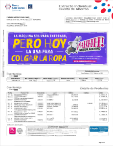 哥伦比亚银行卡哈社会账户对账单Word及PDF模板（2页）Colombia Banco Caja Social Account Statement Word And PDF Template (2 Pages)-帮司令