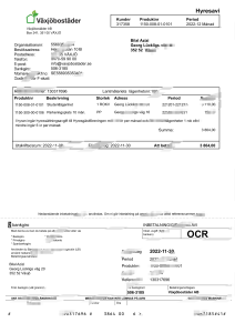 瑞典 växjöbostäder 租金发票 Word 和 PDF 模板Swedish växjöbostäder rental invoice Word and PDF templates-帮司令