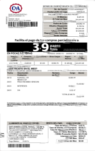 墨西哥C&A国际信用卡对账单模板Mexico C&A Internacional Credit Card Statement Template-帮司令