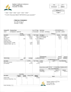 美国北加州会议工资单Word和PDF模板Northern California Conference Payslip (Word and PDF Templates)-帮司令