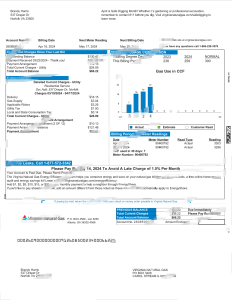 美国弗吉尼亚州天然气公用事业账单Word和PDF模板（2页）Virginia, USA Natural Gas Utility Bill Word and PDF Template (2 pages)-帮司令