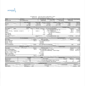 美国杰克逊医疗工资单Word和PDF模板Jackson Medical Pay Slip Word and PDF Template-帮司令